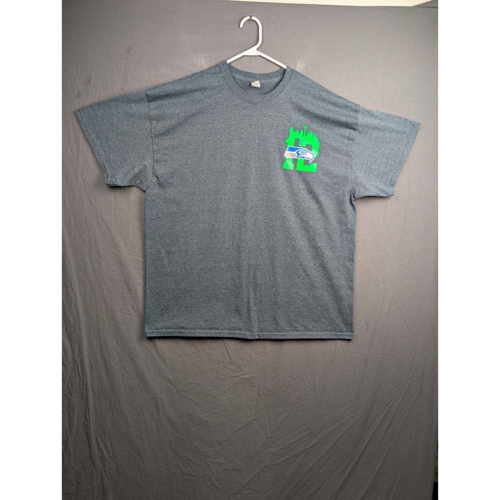 Seattle Seahawks Mens 2XL T-Shirt Heather Gray Graphic 12th Man NFL Football